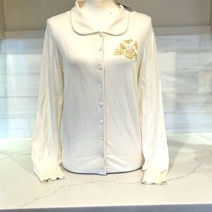 Vertigo Paris silk beaded cardigan size XL